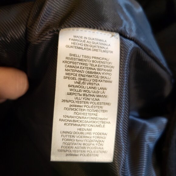 Ralph Lauren Belted Tie Wrap Maxi Wool Blend Black Women's Long Coat Size 4 - Picture 11 of 12